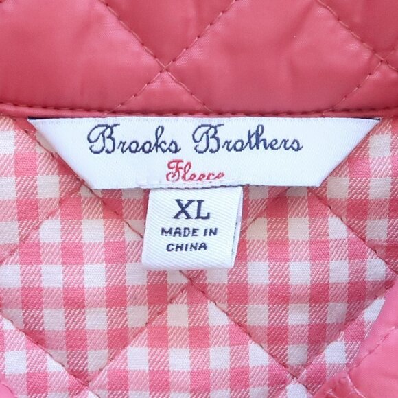 Brooks Brothers Pink Quilted Collared Water Repellant Jacket Size Small S - Picture 5 of 11